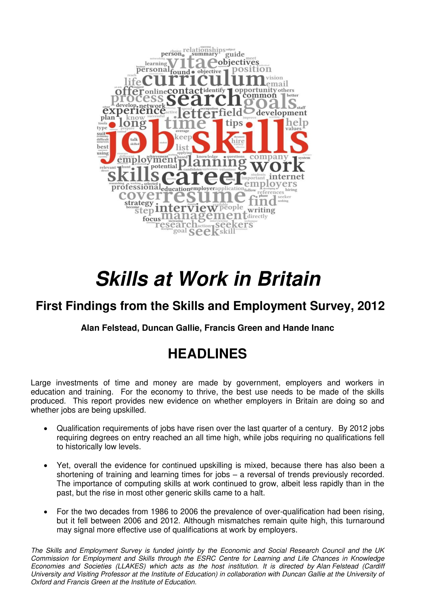 Front Page of Report